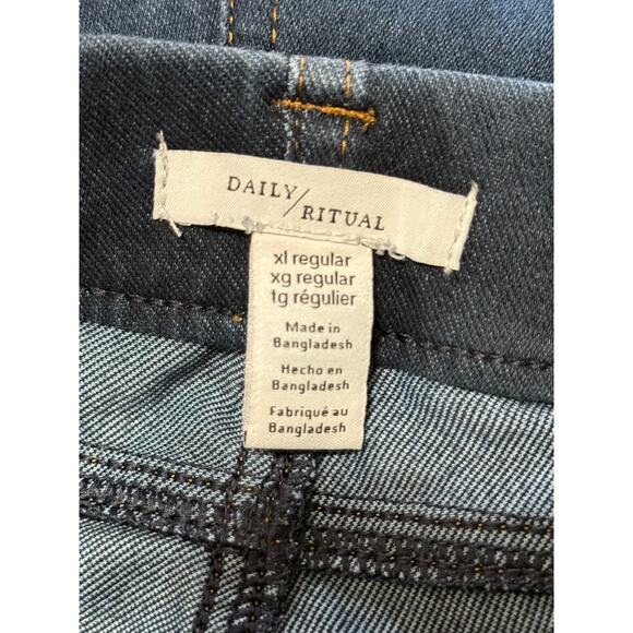 Daily Ritual Dark Blue Denim Jeggings - Size XL - Picture 2 of 6
